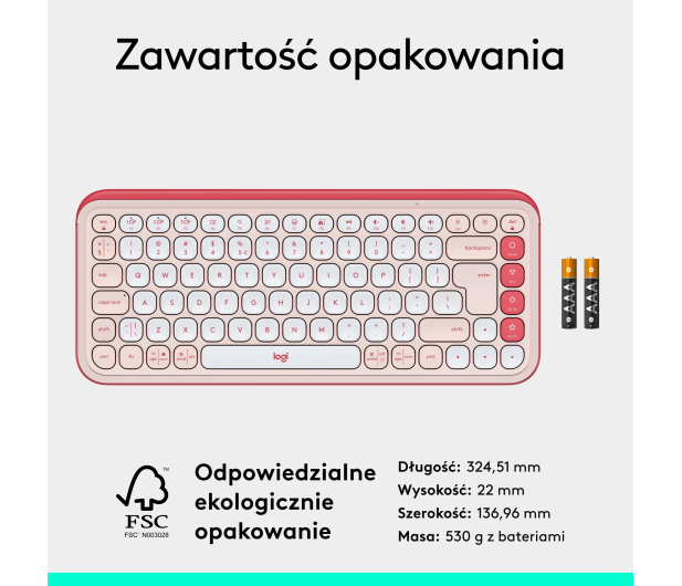 Logitech POP ICON Keys różowa - 1276195 - zdjęcie 14